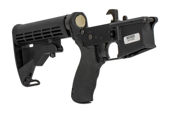 The LMT Complete defender lower receiver features a hardcoat anodized finish